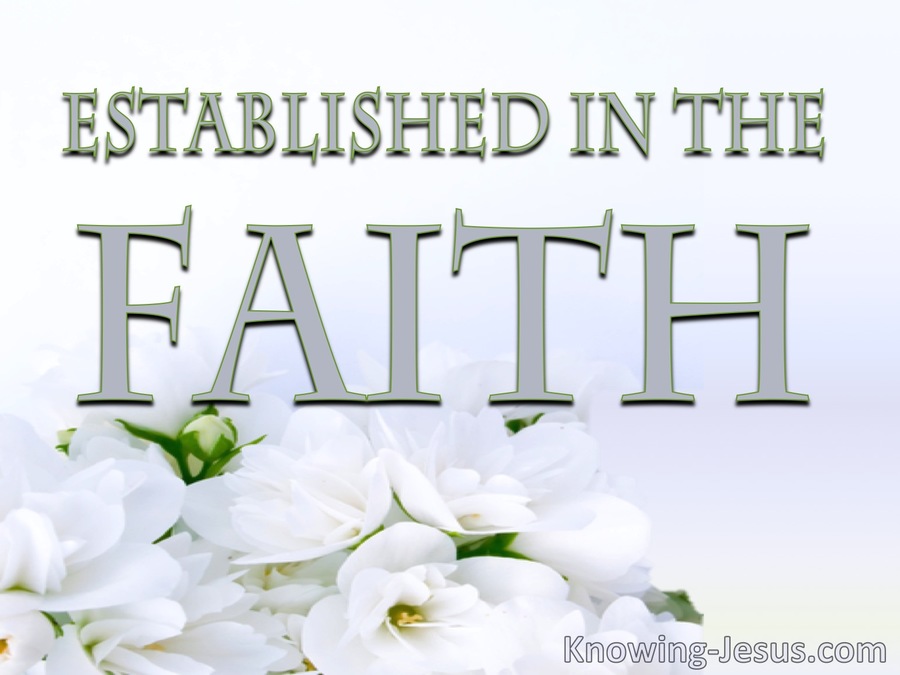 Acts 16:5  Established in the Faith (devotional)09:16 (gray)